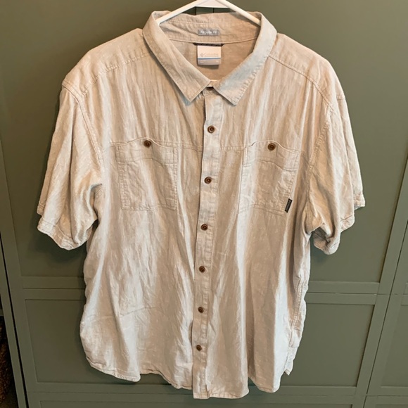 Columbia Other - Men's Columbia Regular Fit Short Sleeve Button Down Hemp/Cotton Shirt XL